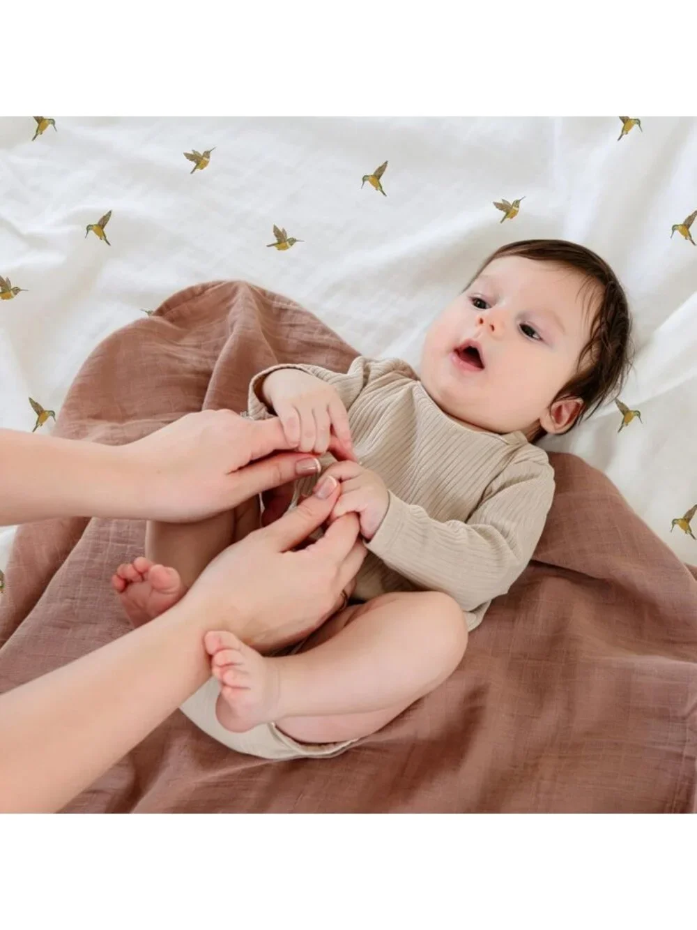 Soft Muslin Swaddle Blankets for Newborns, 4 Pack, Large 47x47